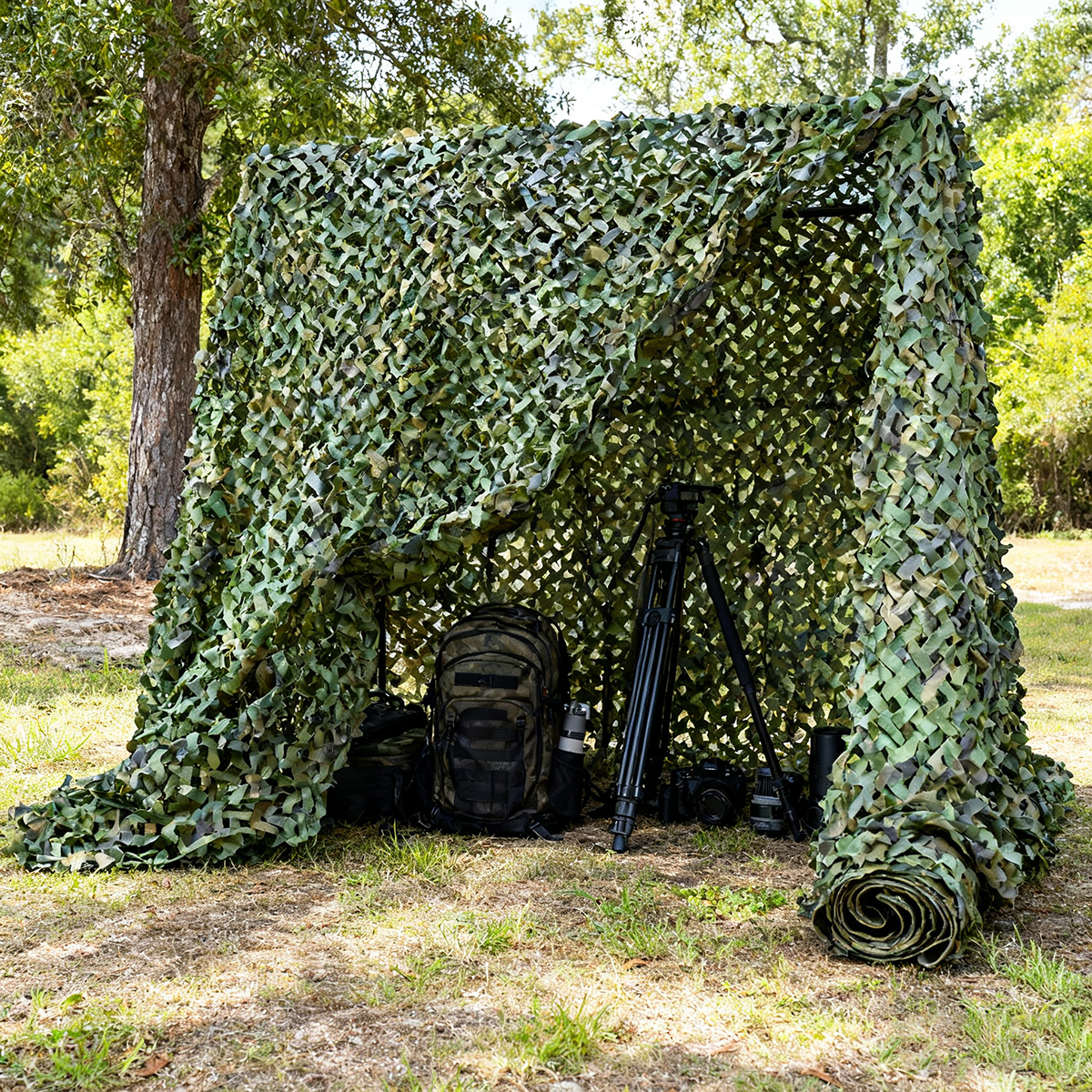 Hunting And Outdoor Supplies - Woodland Camo Netting Camping Supplies Camouflage