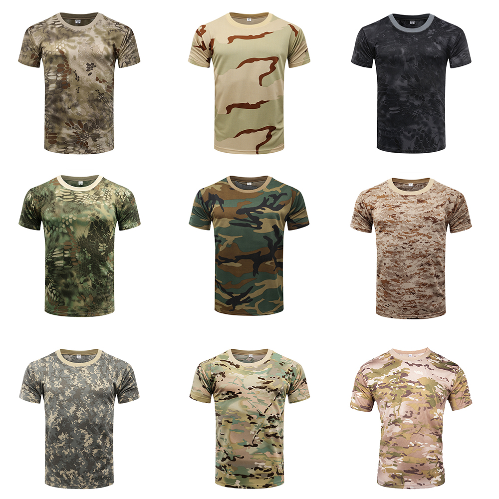 Outdoor Hunting T Shirts - Men's Camouflage Mesh Quick Dry T-shirt