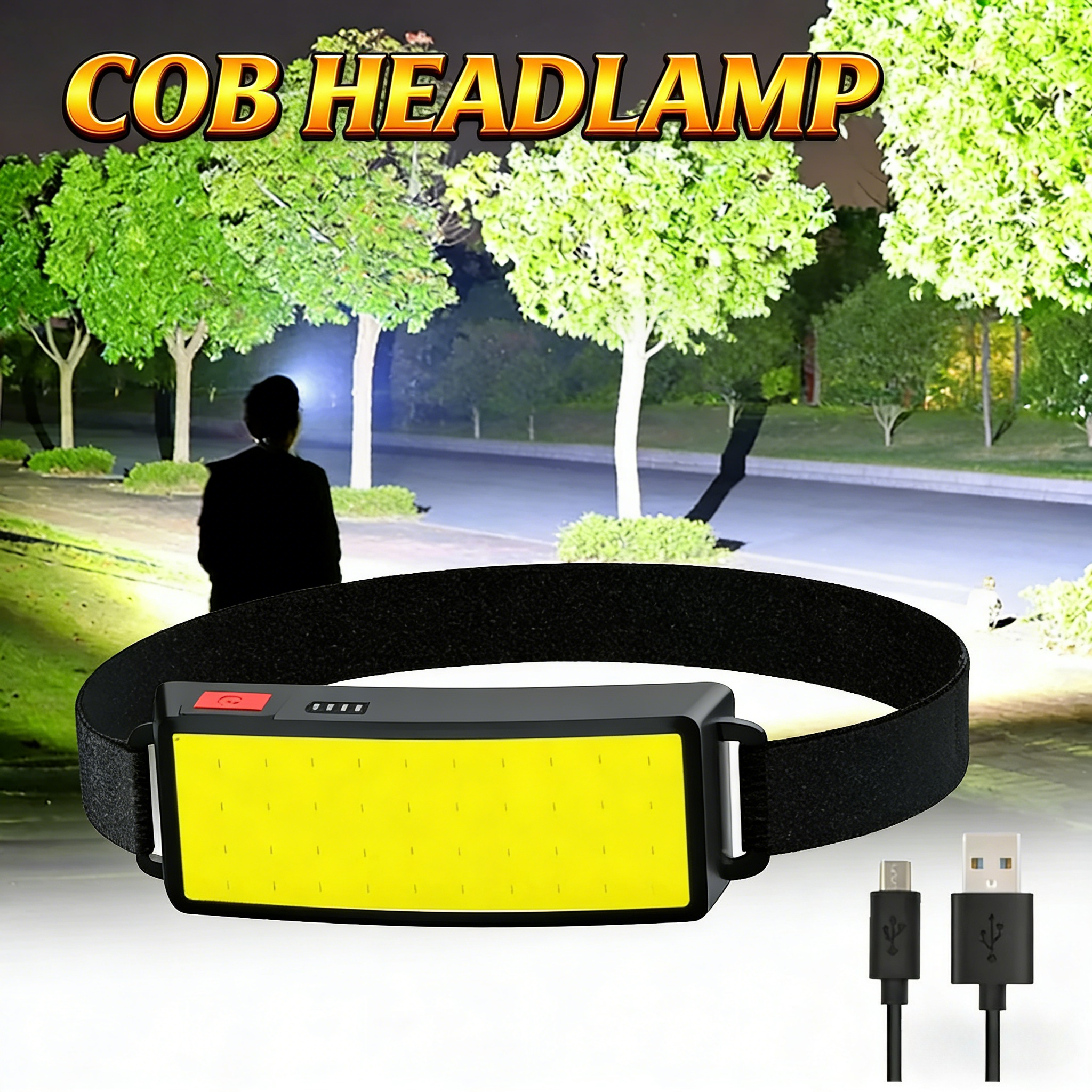 Hunting Outdoor - COB Portable LED Headlights Outdoor Headlight