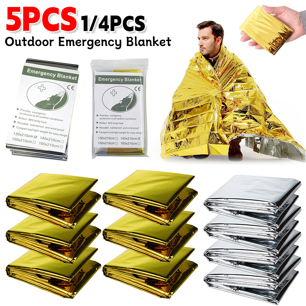 Field Dressing Kit - 5Pcs Outdoor Emergency Blanket Survival First