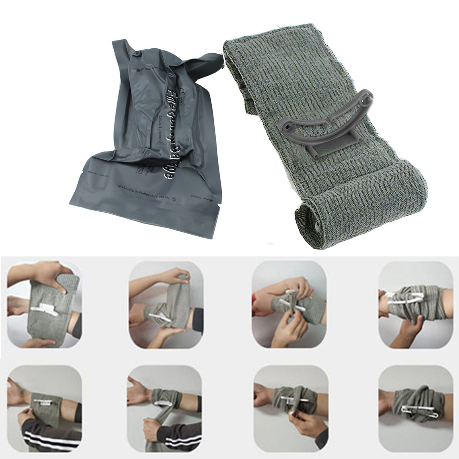 1-10PCS 4/6 Inches Israeli Ban - Field Dressing Kit ulasan dan harga