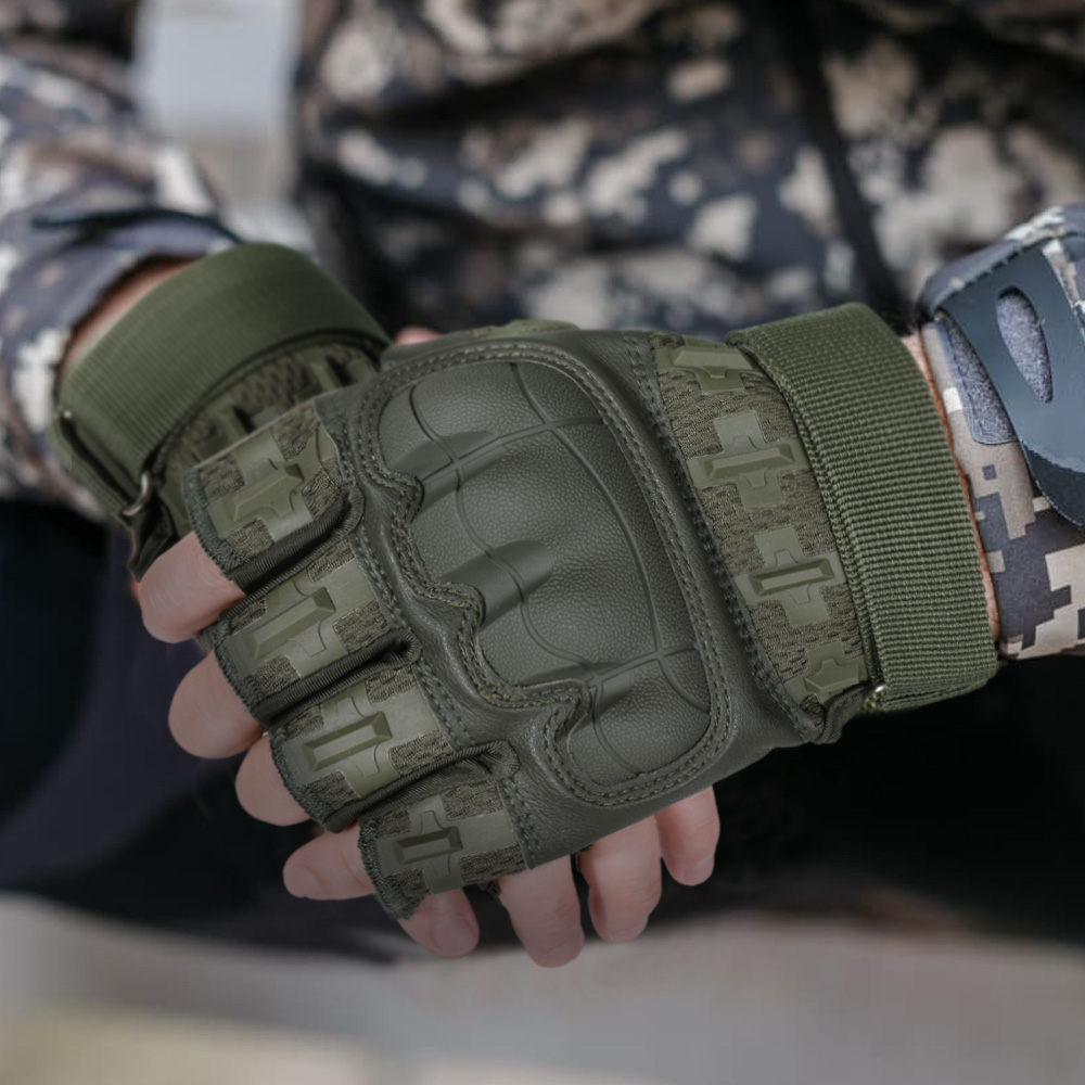 Men Tactical Half Finger Glove - Outdoor Hunting Gloves ulasan dan harga