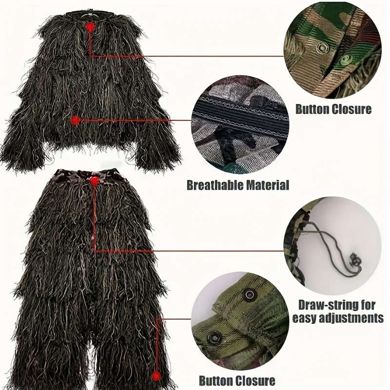 5-in-1 Camouflage Ghillie Suit - Hunting Outdoor Watch ulasan dan harga