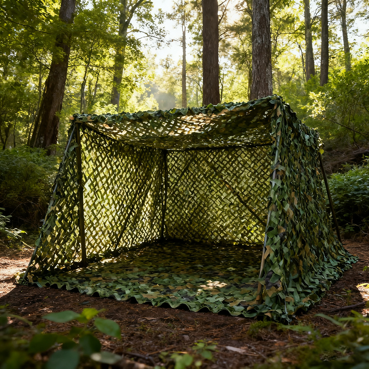Woodland Camo Netting Camping  - Hunting And Outdoor Supplies ulasan dan harga