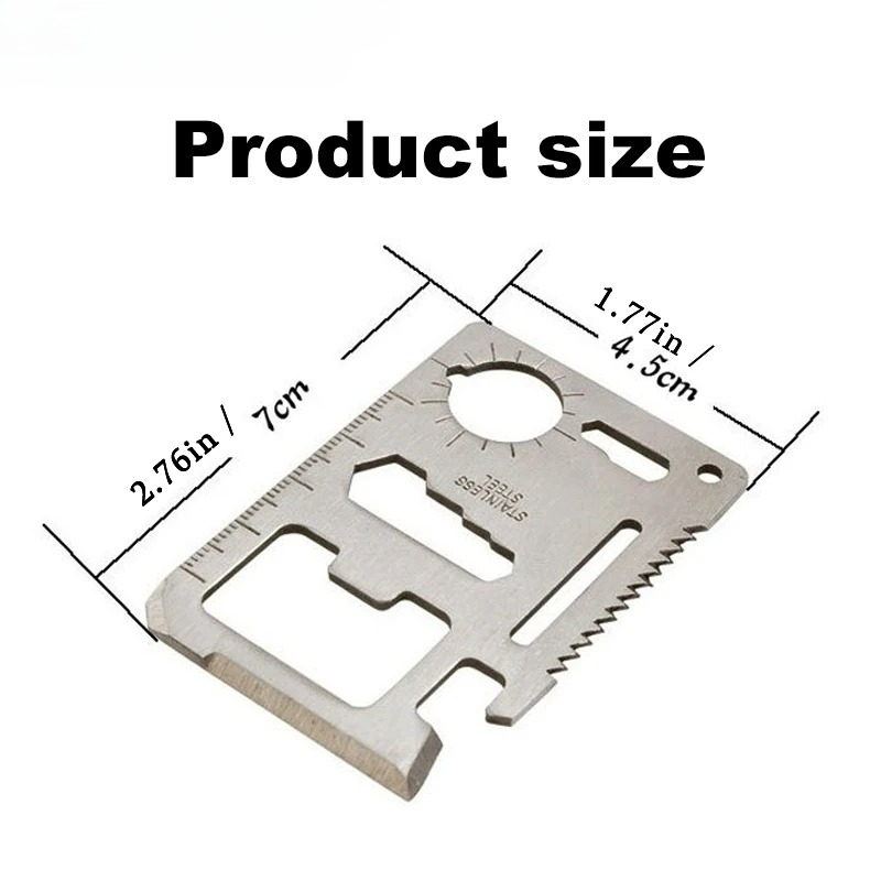 11-In-1 Pocket Tool Credit Car - Hunting Outdoors Card ulasan dan harga
