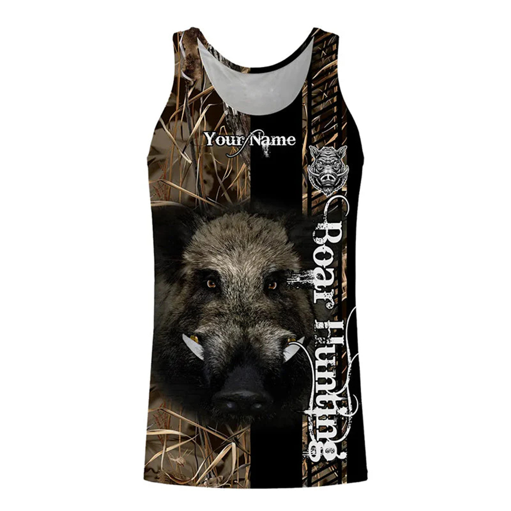 Custom Name Boar Hunter Tank T - Wildman Hunting & Outdoor Robertson Photos ulasan dan harga