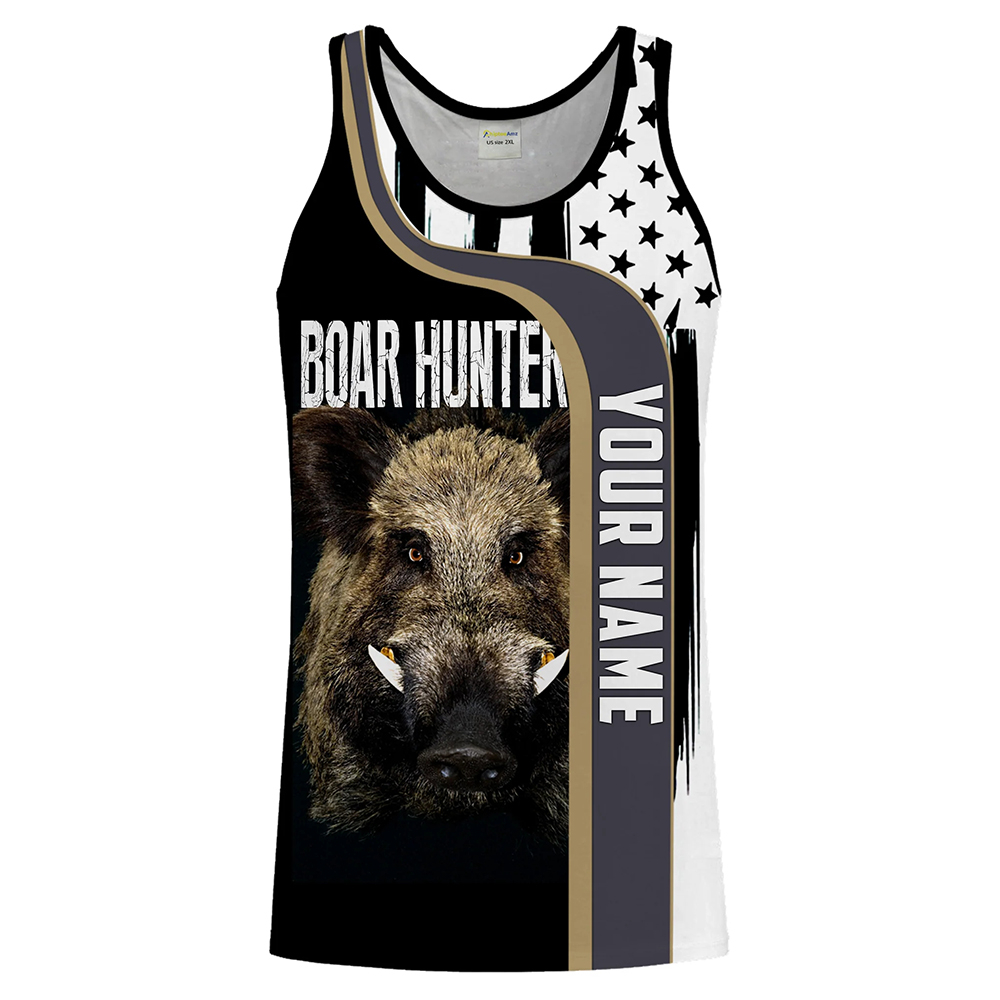 Custom Name Boar Hunter Tank T - Wildman Hunting & Outdoor Robertson Photos ulasan dan harga