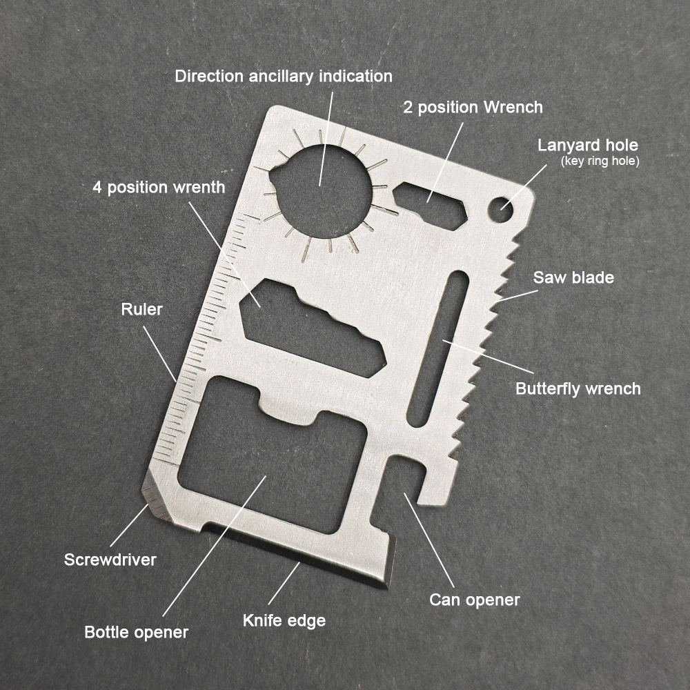 Stainless Steel EDC Pocket Too - Hunting Outdoors Card ulasan dan harga