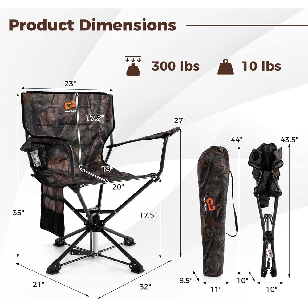 360° Rotating Hunting Seat wit - Hunting Outdoor ulasan dan harga