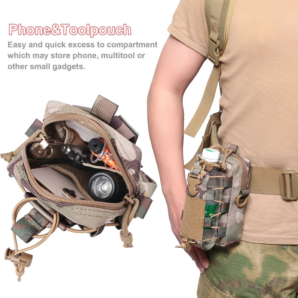 Molle Tactical Pouch Phone Hol - Outdoor Hunting Belt ulasan dan harga
