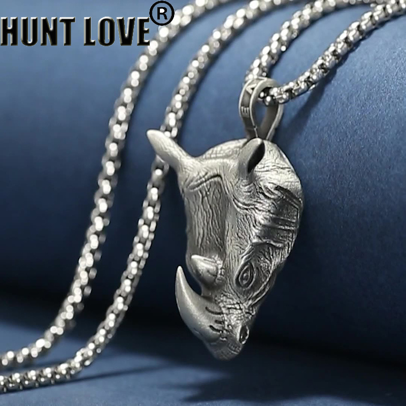 1Pcs Pure Tin Rhino Head Penda - Wildman Hunting & Outdoor Robertson Photos ulasan dan harga
