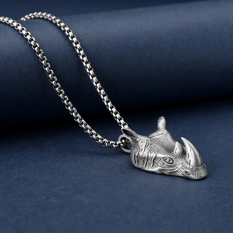 1Pcs Pure Tin Rhino Head Penda - Wildman Hunting & Outdoor Robertson Photos ulasan dan harga