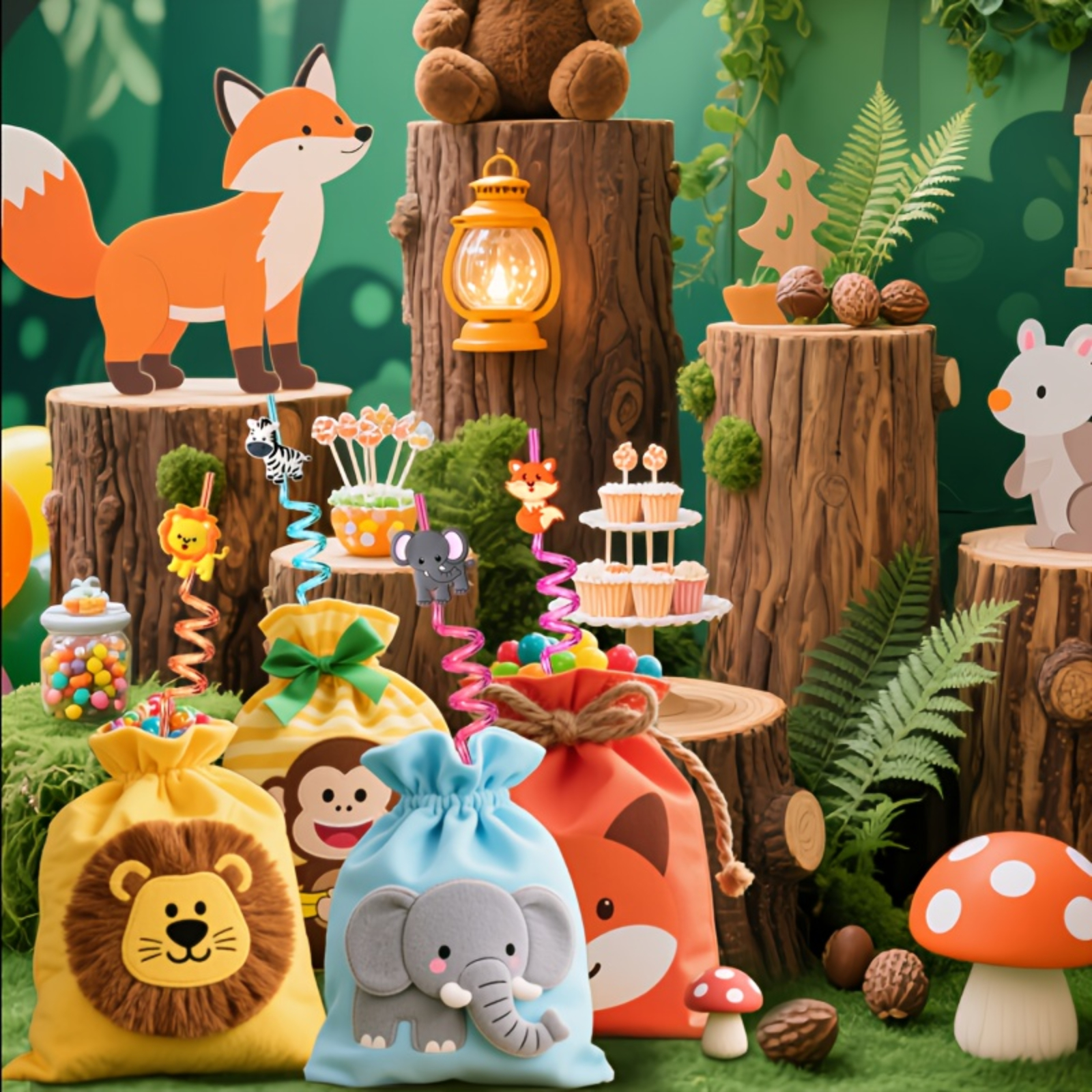 8 pcs Plastic Straws Cartoon A - Hunting And Outdoor Supplies ulasan dan harga