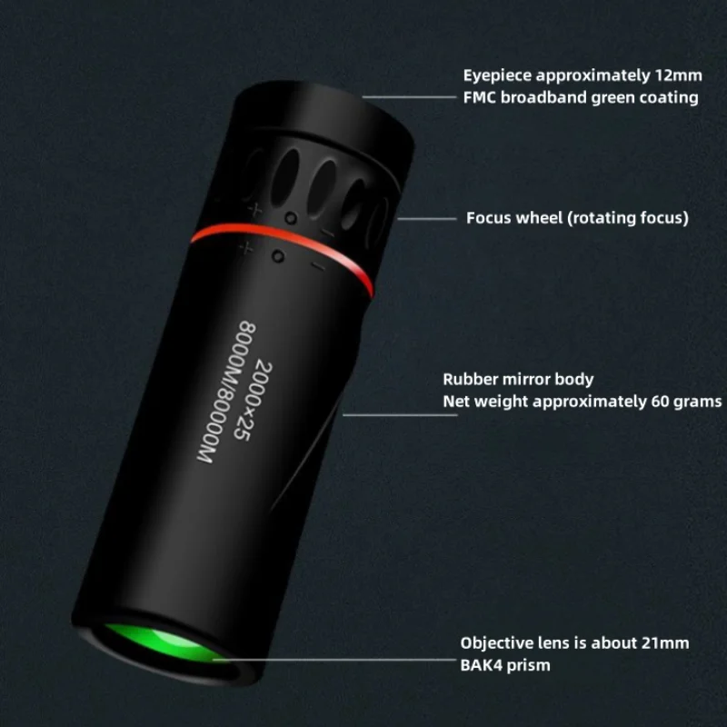HD 2000x25 Monocular Telescope - Hunting Outdoor Watch ulasan dan harga
