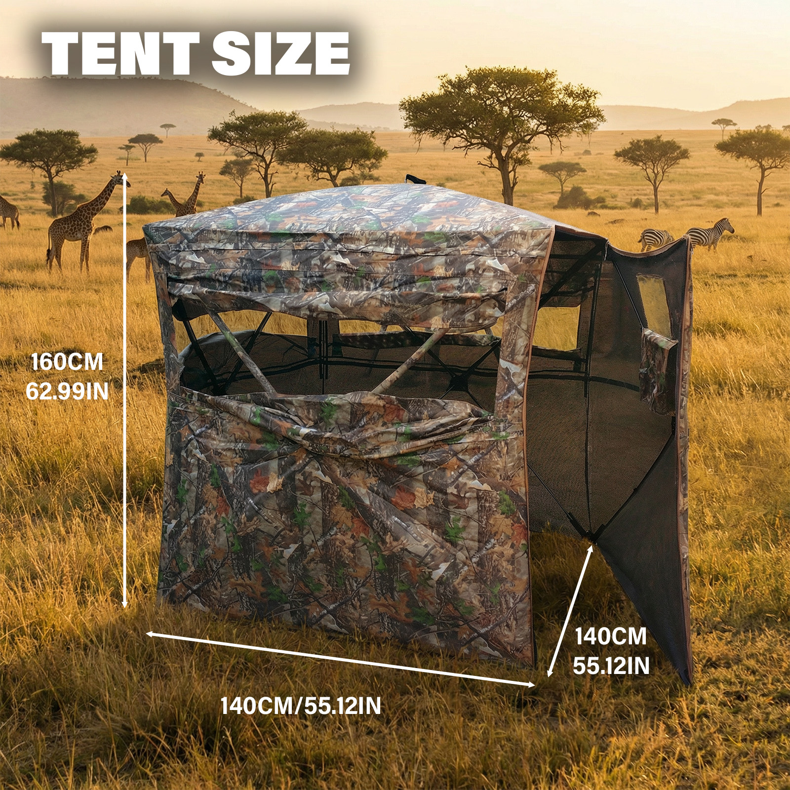 Camouflage Pop-Up Hunting Blin - Hunting Outdoor ulasan dan harga