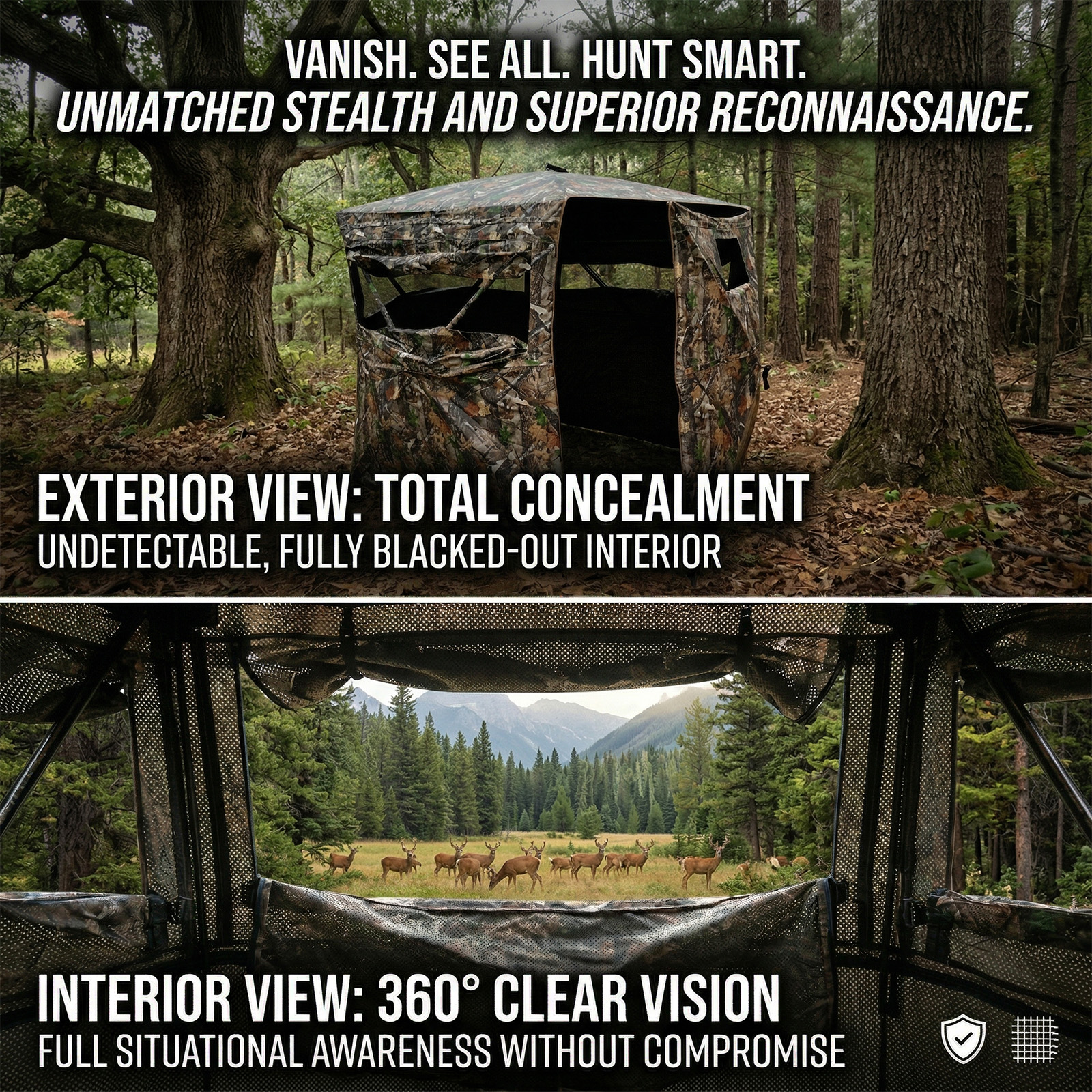 Camouflage Pop-Up Hunting Blin - Hunting Outdoor ulasan dan harga