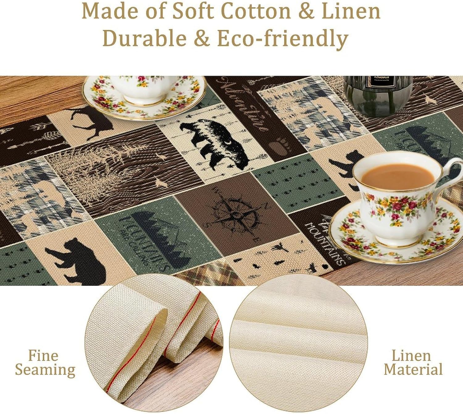 Rustic Farmhouse Deer Bear Tab - Outdoor Hunting News ulasan dan harga