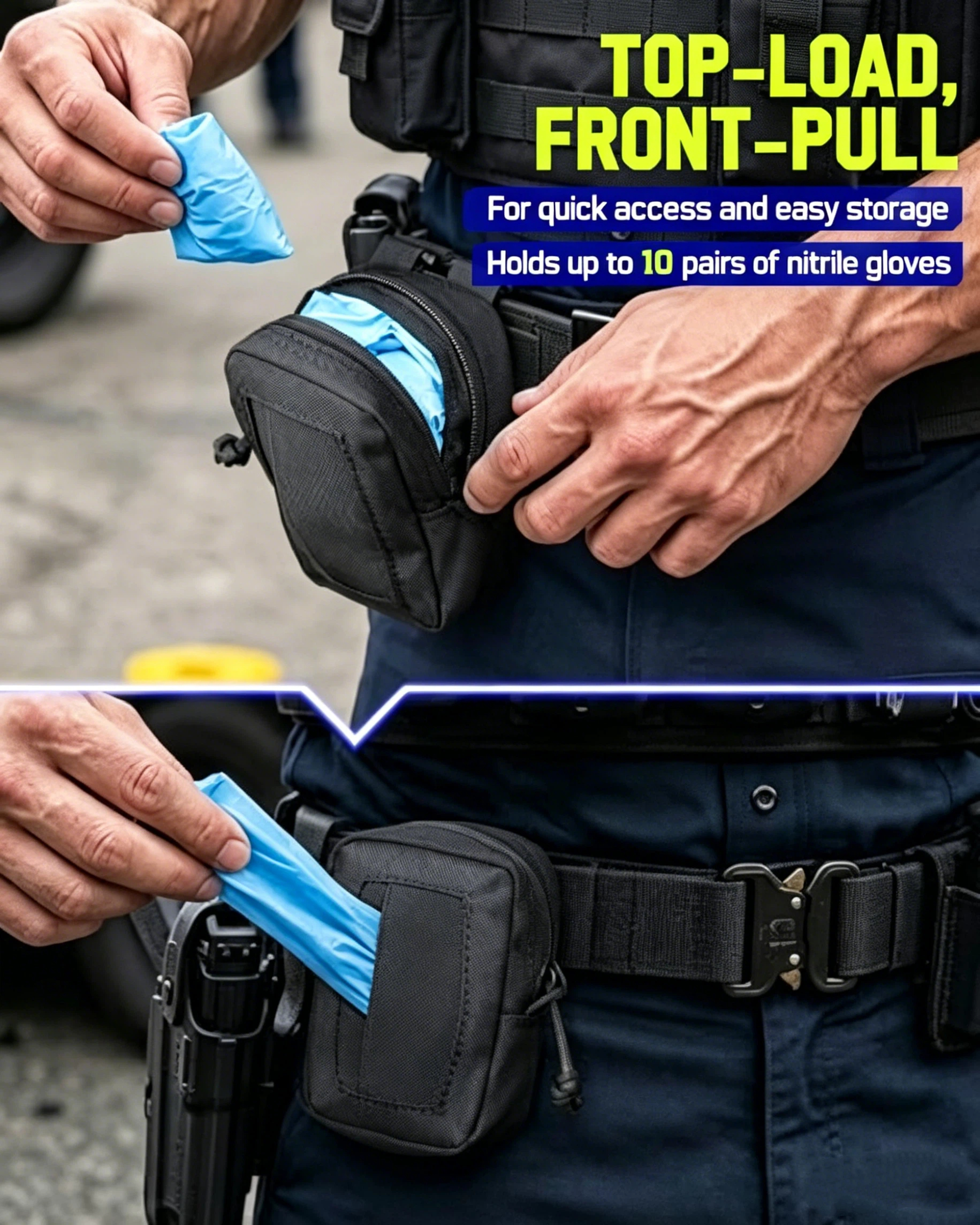 Disposable Glove Pouch MOLLE N - Outdoor Hunting Belt ulasan dan harga