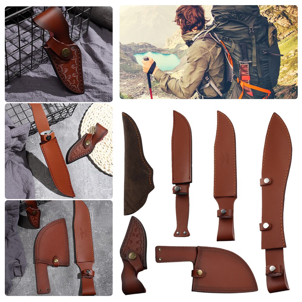 Brown Leather Sheath Holder Po - Outdoor Hunting Belt ulasan dan harga