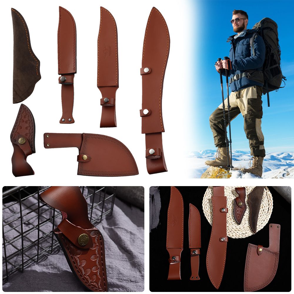 Brown Leather Sheath Holder Po - Outdoor Hunting Belt ulasan dan harga