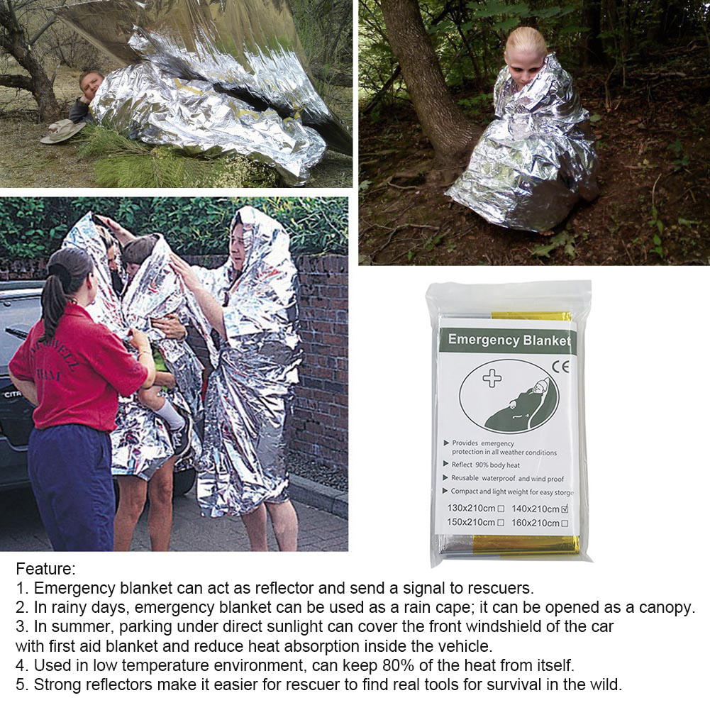 5Pcs Outdoor Emergency Blanket - Field Dressing Kit ulasan dan harga