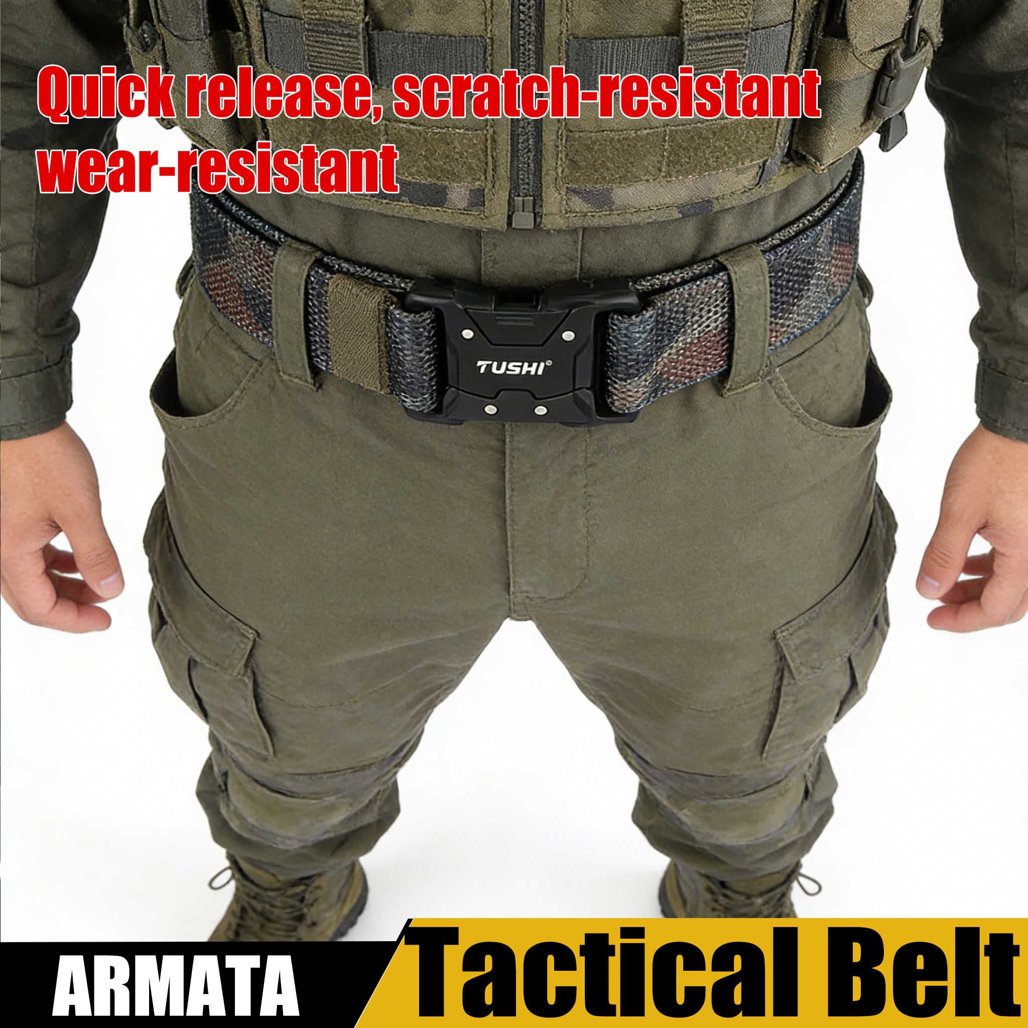 Men's Tactical Buckle Nylon Be - Outdoor Hunting Belt ulasan dan harga