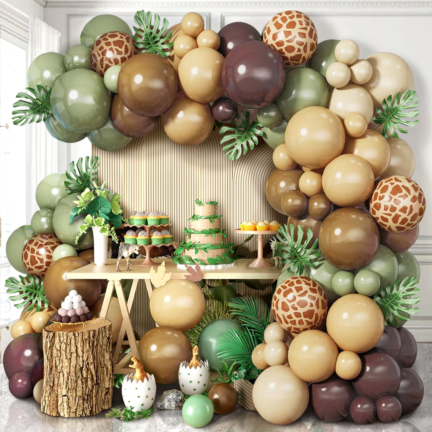 129-Piece Sage Green and Brown - Outdoor Hunting Events ulasan dan harga