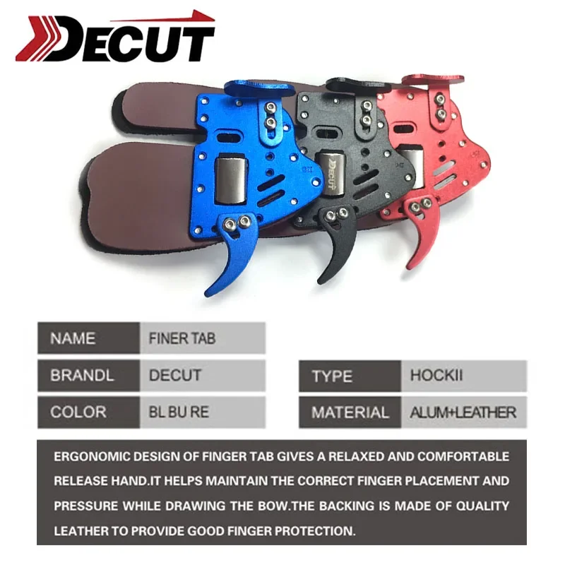 DECUT Archery Finger Tab Guard - Outdoor Hunting Gloves ulasan dan harga