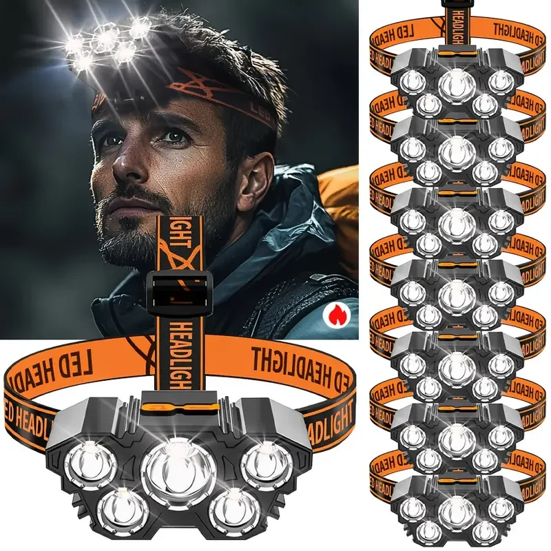 Portable 5LED Outdoor Headlamp - Hunting Outdoor ulasan dan harga