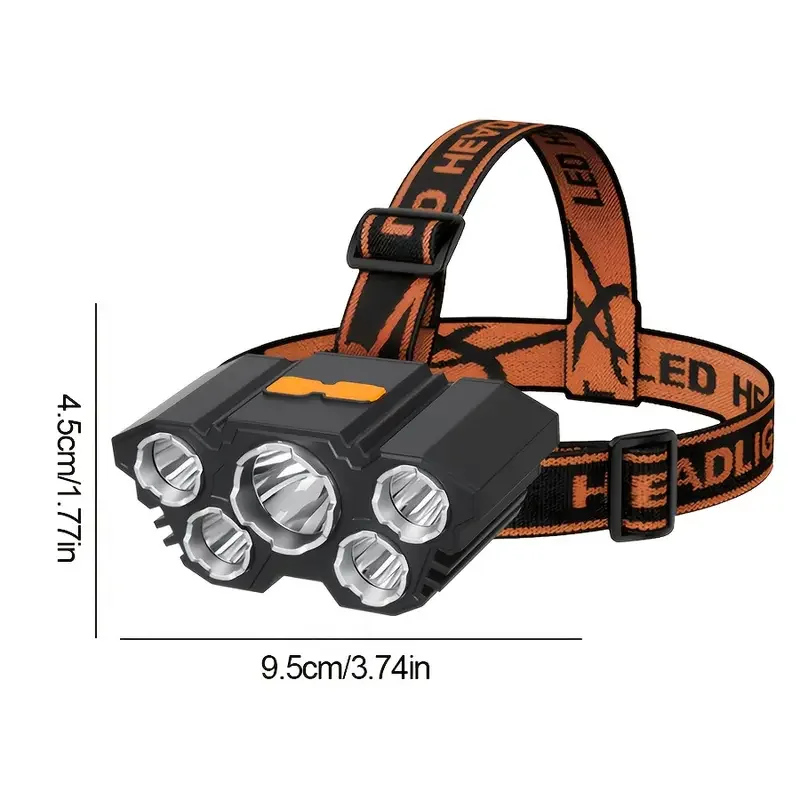 Portable 5LED Outdoor Headlamp - Hunting Outdoor ulasan dan harga